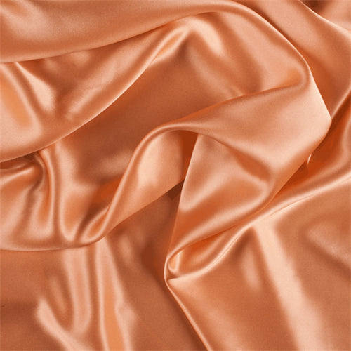 Runway Silks Light Orange Stretch Silk Charmeuse Fabric - Reorderable