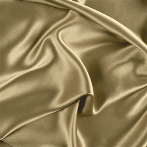 Runway Silks Golden Tan Stretch Silk Charmeuse Fabric - Reorderable