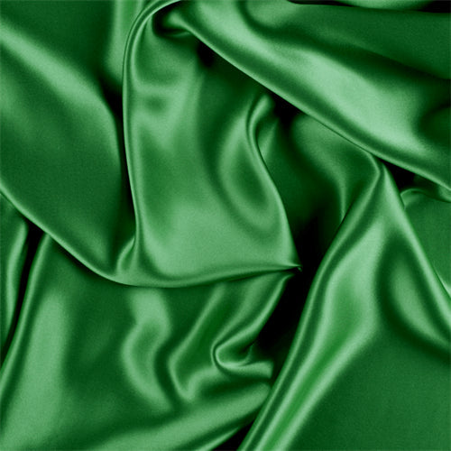 Runway Silks Green Stretch Silk Charmeuse Fabric - Reorderable