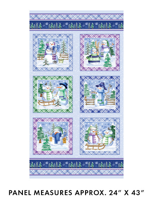 Snowflake Wishes Boxes Multi quilting fabric by Benartex