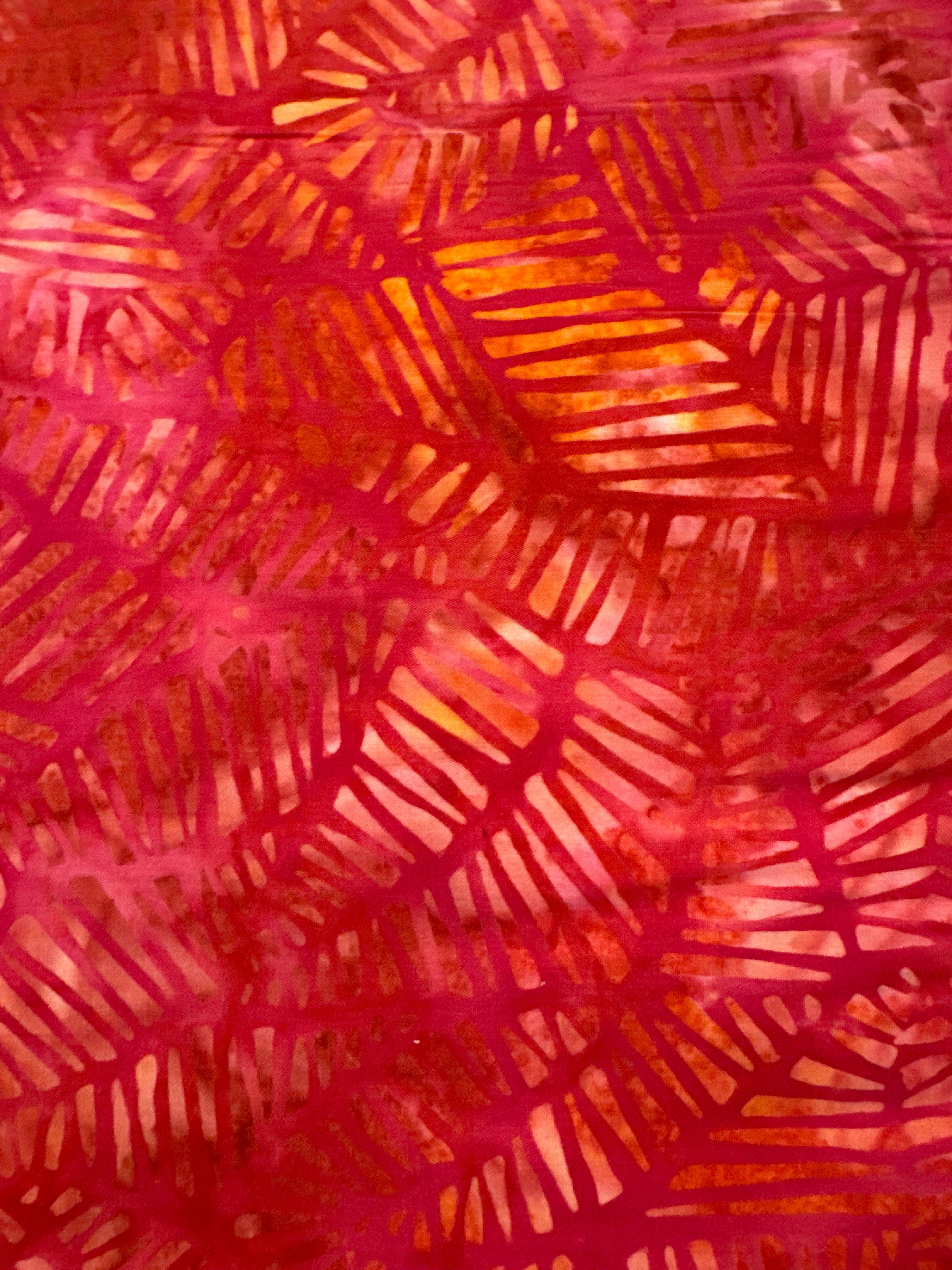 Palm Leaf Print Magenta tropical quilting fabric by Wilmington Prints