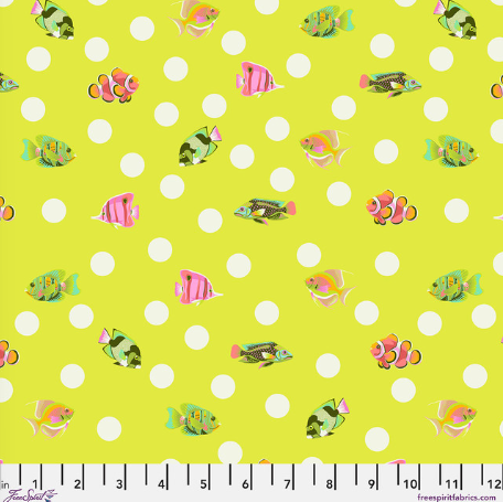 School Crossing Seagrass Floral Reef quilting fabric by Tula Pink for Free Spirit