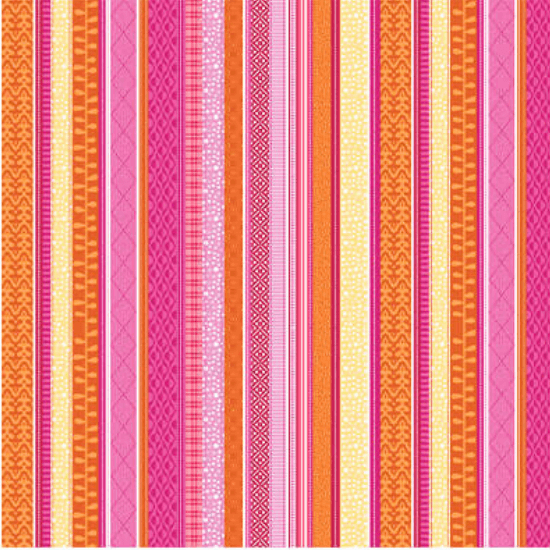 Serendipity - Stripe - Pink 44" / 45" Fabric Per Yard