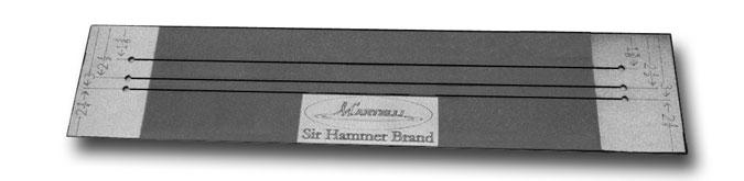 Martelli strip ruler with multiple width slots