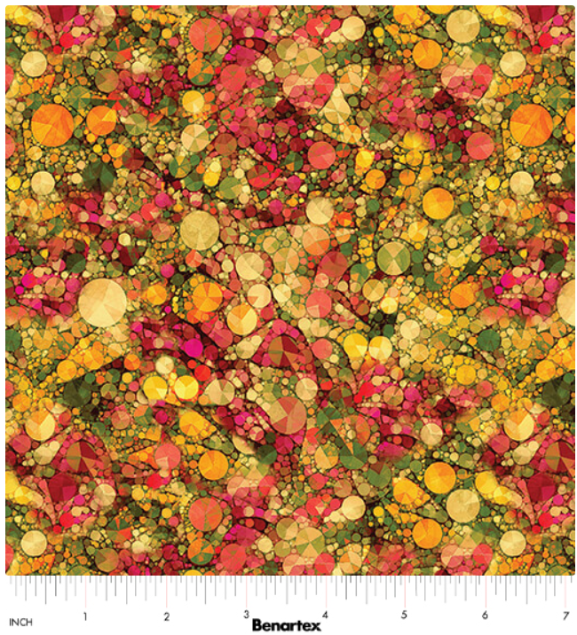 Benartex Cat Artistry Sparkle Gold Multi quilting fabric