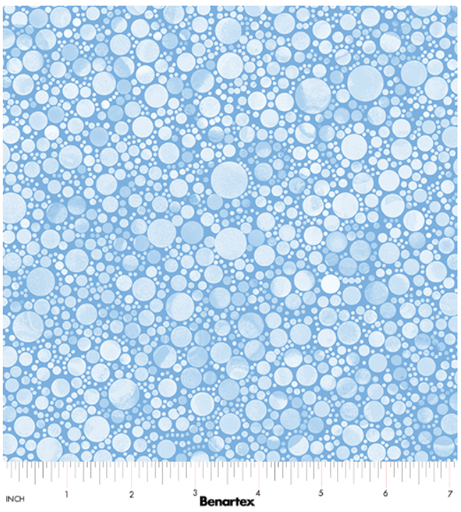 Benartex Cat Artistry Circle Pop Light Blue quilting fabric