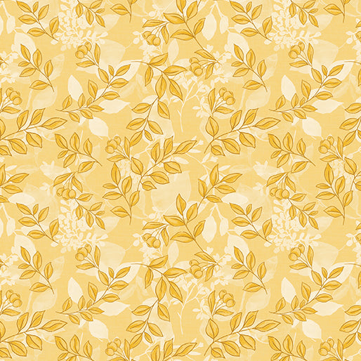 Mountain Foliage Maize Cotton 44"/45" Fabric Per Yard