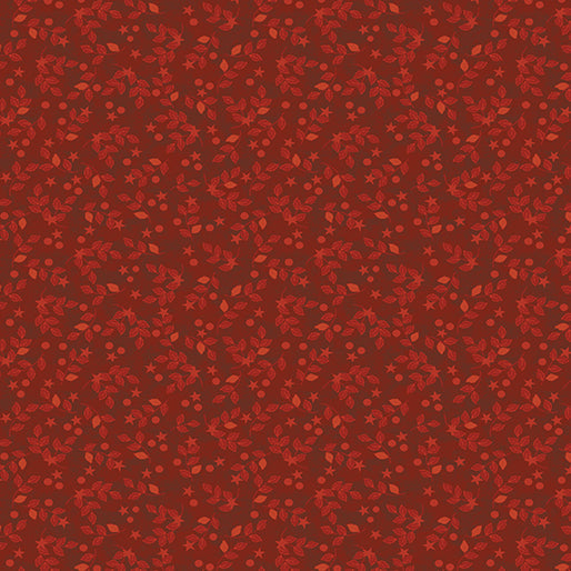 American Valor Star Vine Red patriotic quilting fabric by Benartex