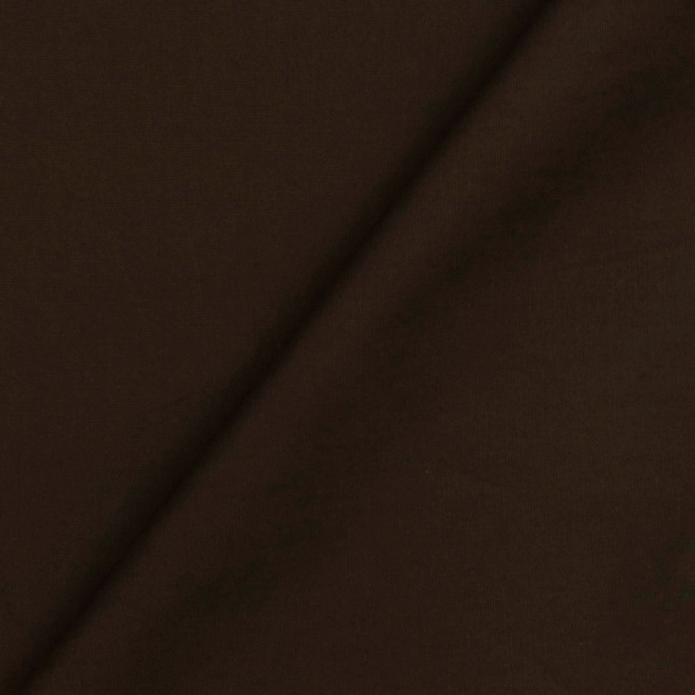 Night Brown Solid Stretch Cotton Poplin Woven Fabric