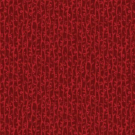 Benartex Autumn Breeze Harvest Stripe quilting cotton in Red