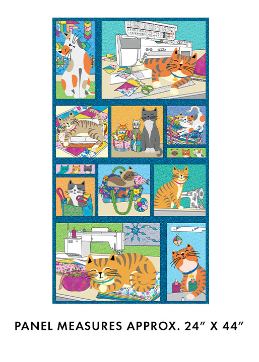 Multi Cheeto's Life Panel Cotton 24" x 44" Fabric Per Panel