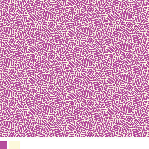 Dashes Fuchsia Cheeto's World Cotton 44"/45" Fabric Per Yard