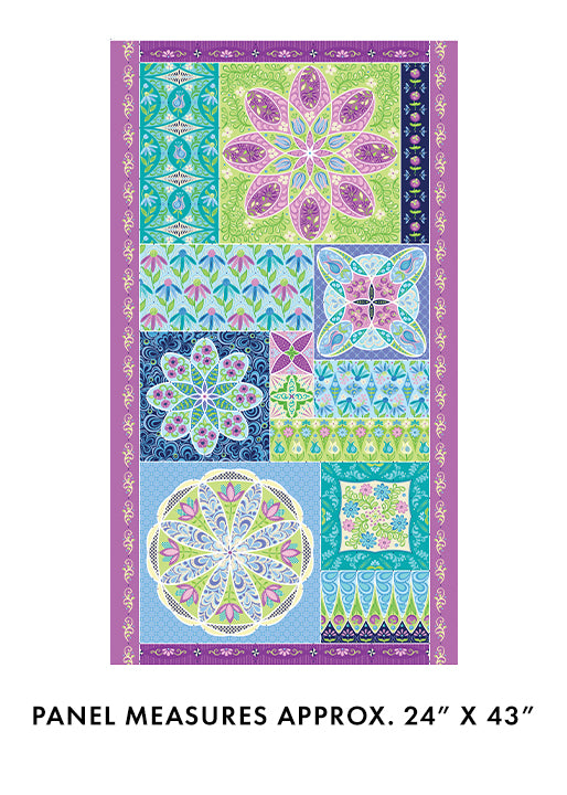 Ruler Panel Multi Twilight Serenade 24" x 43"