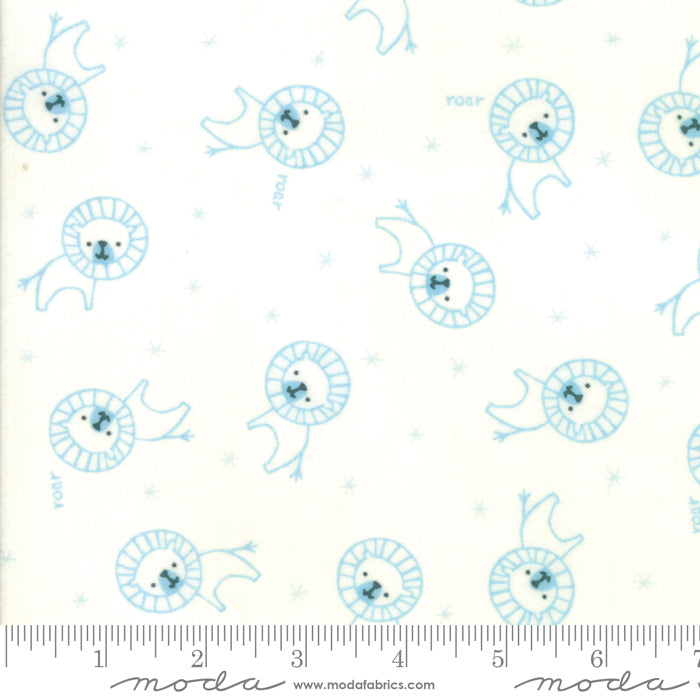 Moda Soft Sweet Blue Cream flannel quilting fabric