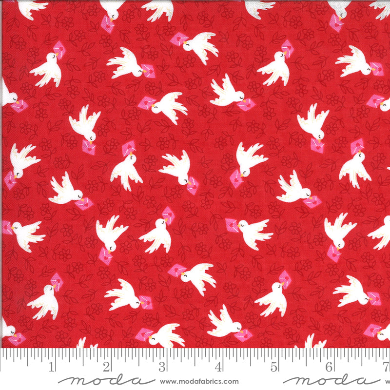 Moda Be Mine Kisses Valentine quilting cotton fabric by the yard