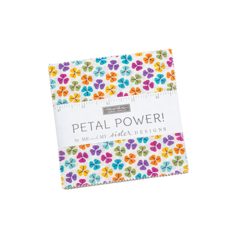 Moda Petal Power charm pack of five inch squares
