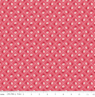 Berry and Sage Calico Tea Rose floral quilting fabric by Riley Blake