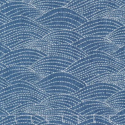 Sashiko denim geometric quilting fabric by Windham Fabrics