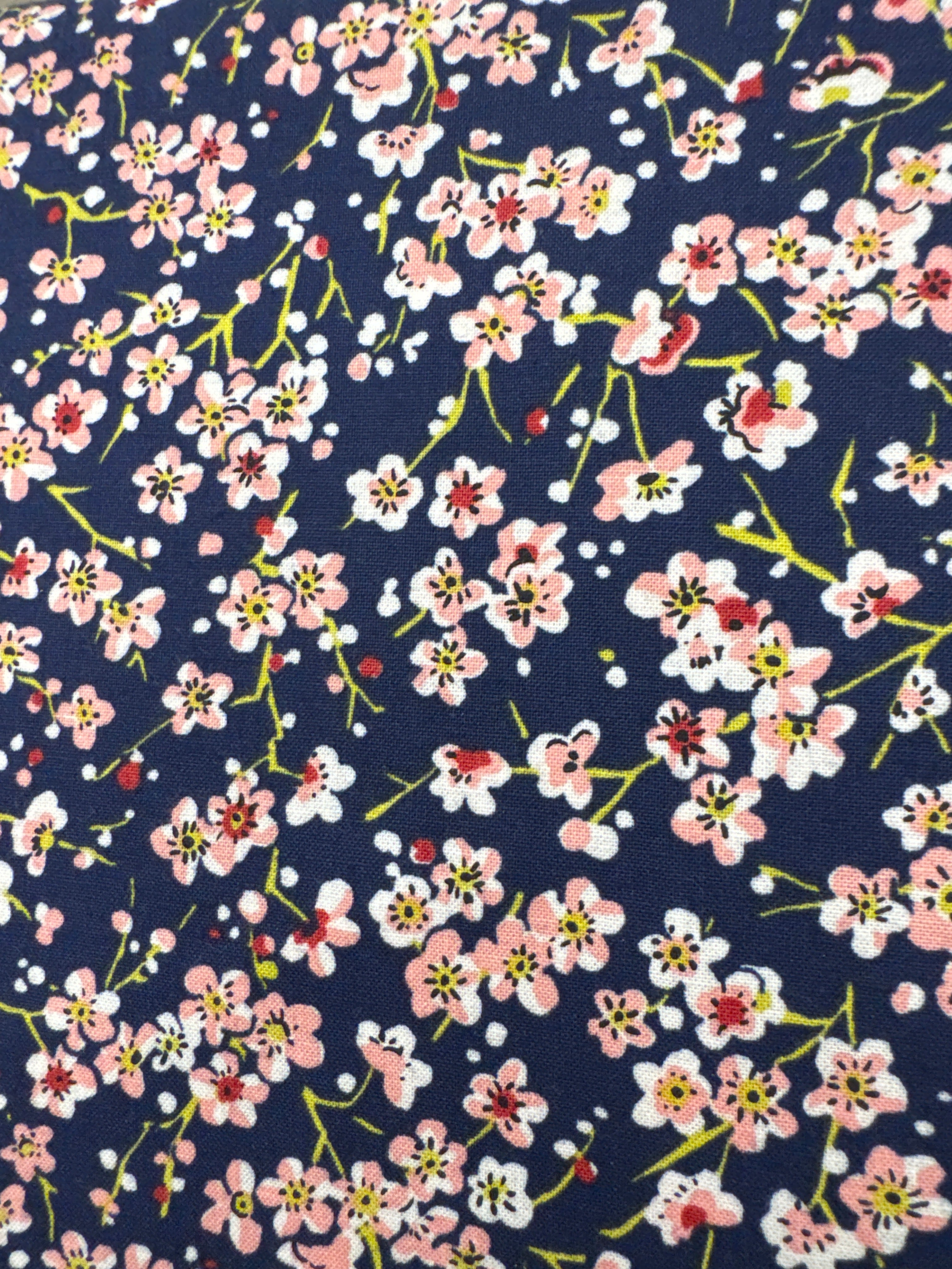 Parterre Midnight Blossom Dark floral quilting fabric by Free Spirit