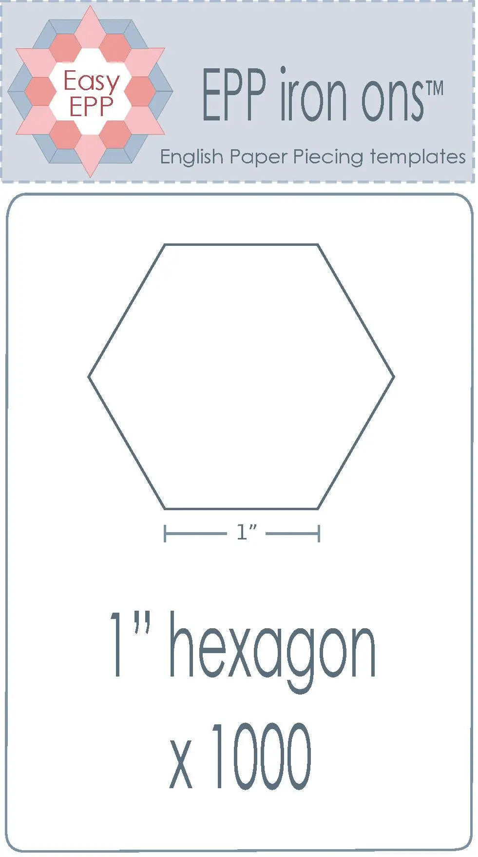 1" Hexie x 1000 Pack - Linda's Electric Quilters