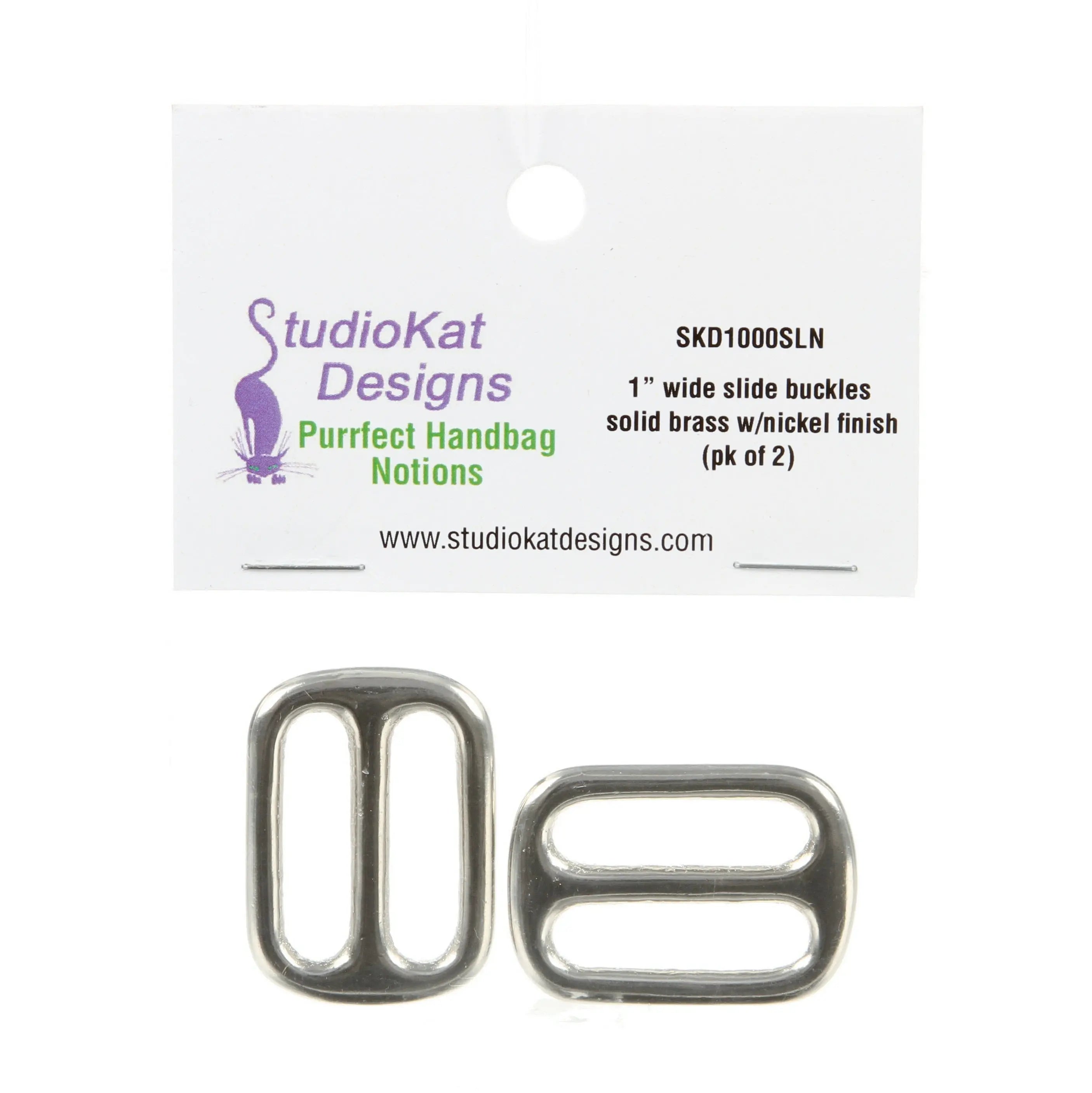 1in Slide Buckle Nickel 2pk Checker Distributor