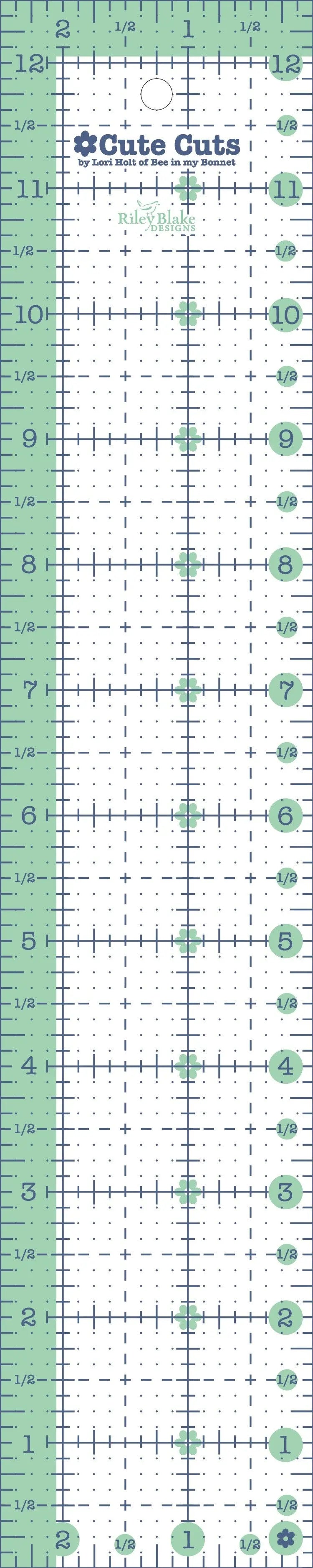 2-1/2in x 12-1/2in Cute Cut Ruler