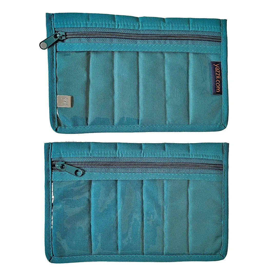 2 Piece Pouches Aqua - Linda's Electric Quilters