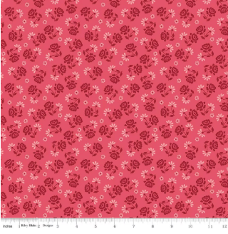 Berry and Sage Roses Tea Rose floral quilting fabric by Riley Blake