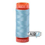 Aurifil 2805 Light Gray Turquoise 50wt cotton quilting thread 200m spool