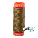 Aurifil 2910 Medium Olive 50wt cotton quilting thread 200m spool