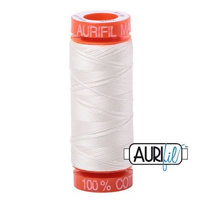 Aurifil 2026 Chalk 50wt cotton quilting thread 200m spool