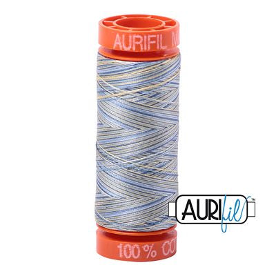 Aurifil 50wt Cotton Mako thread 4649 Lemon Blueberry 200m spool
