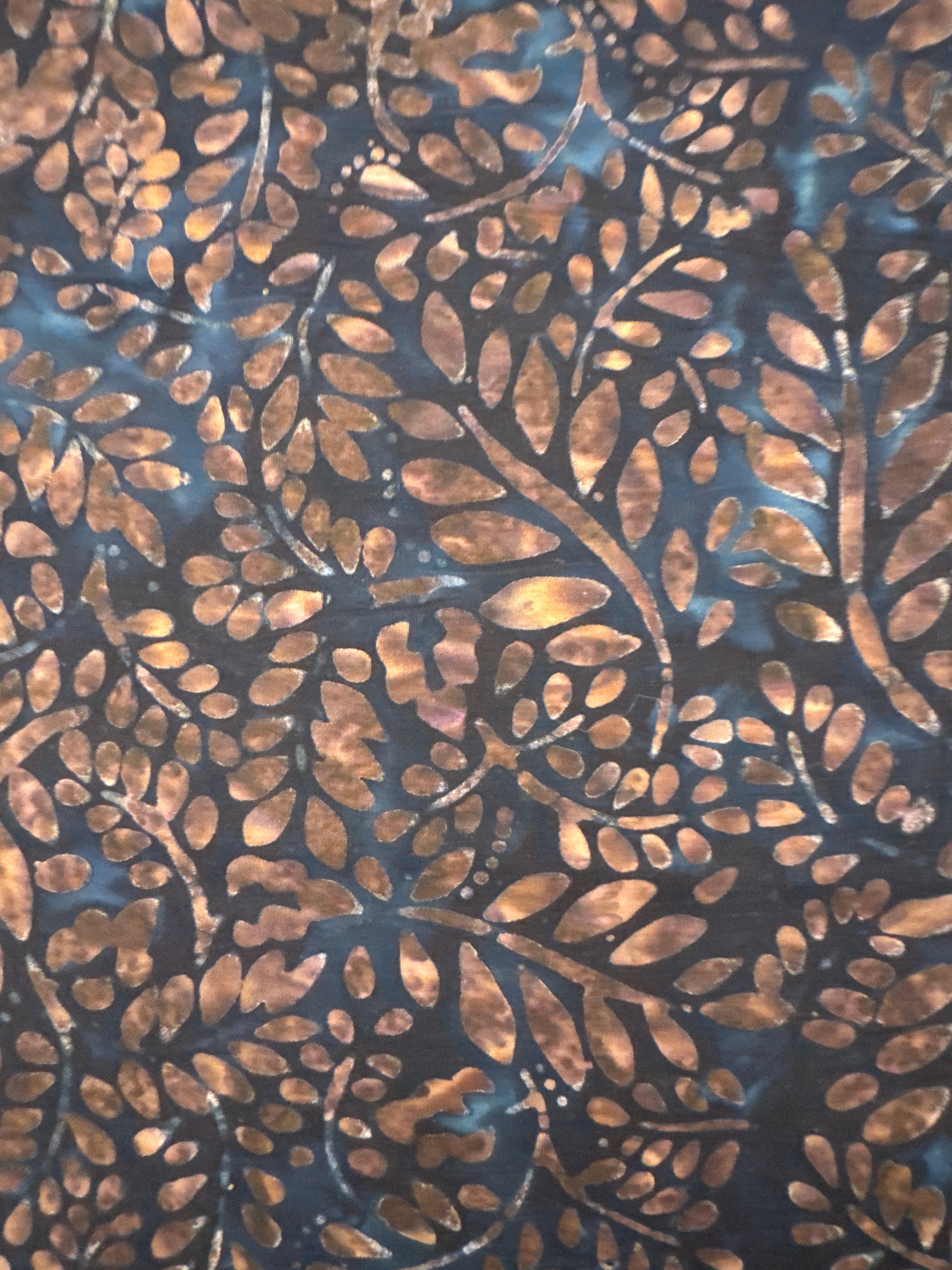 Tuscan Terrace Midnight Background Leaves blender quilting fabric by Blank Quilting