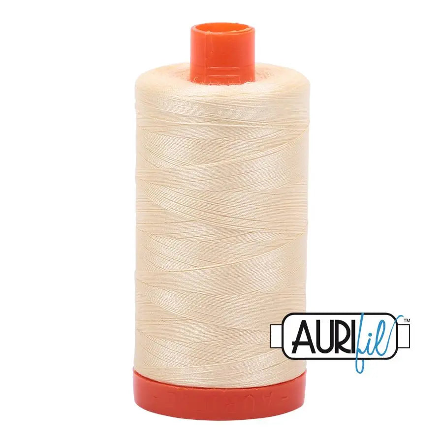 2110 Light Lemon Aurifil Cotton 50wt Large Spool