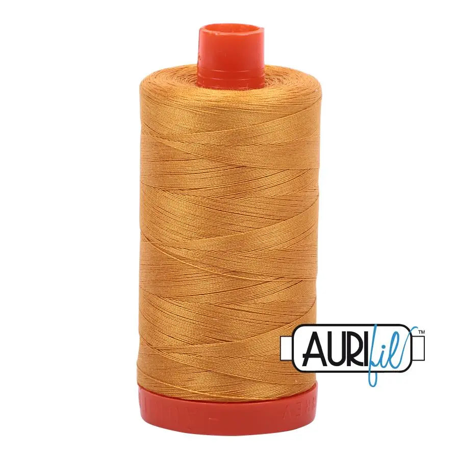 2140 Orange Mustard Aurifil Cotton 50wt Large Spool