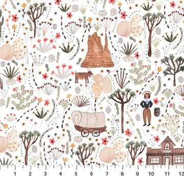 Wild West novelty quilting fabric by Figo