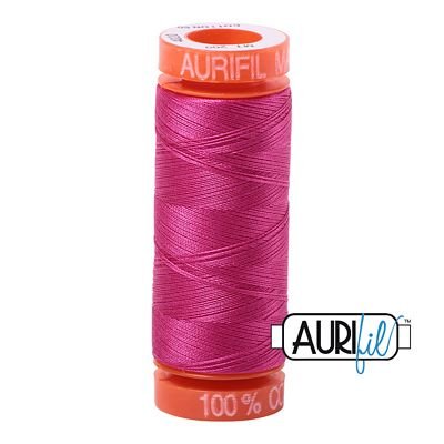 Aurifil 4020 Fuchsia 50wt cotton quilting thread 200m spool