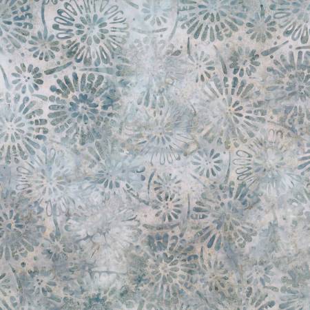 Wilmington Shoreline Flower Burst batik quilting cotton in Ivory