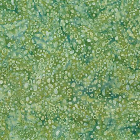 Wilmington Prints Dotty Toss batik quilting fabric in Green