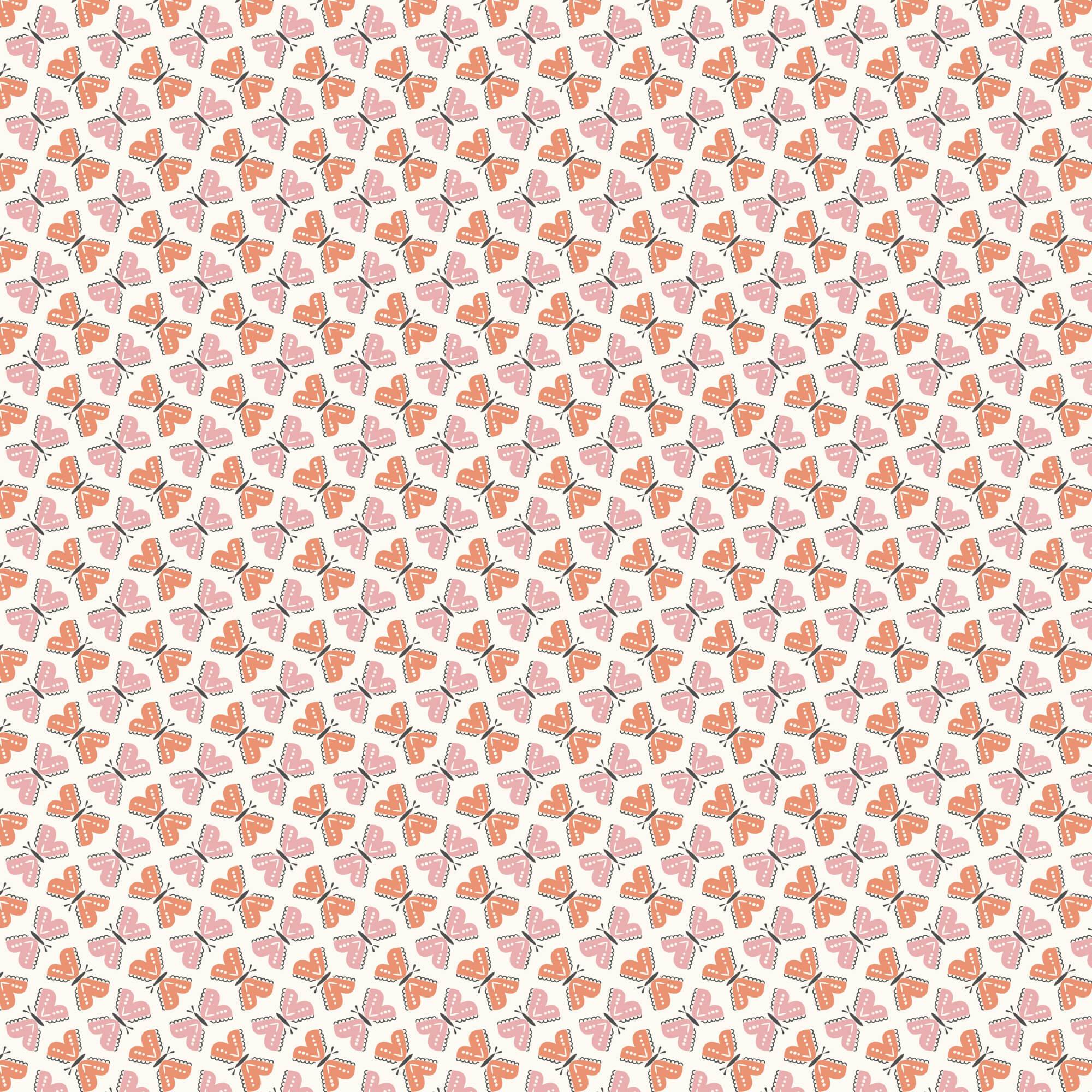 Little Bo - Flutter By - Carnation 44" / 45" Fabric Per Yard