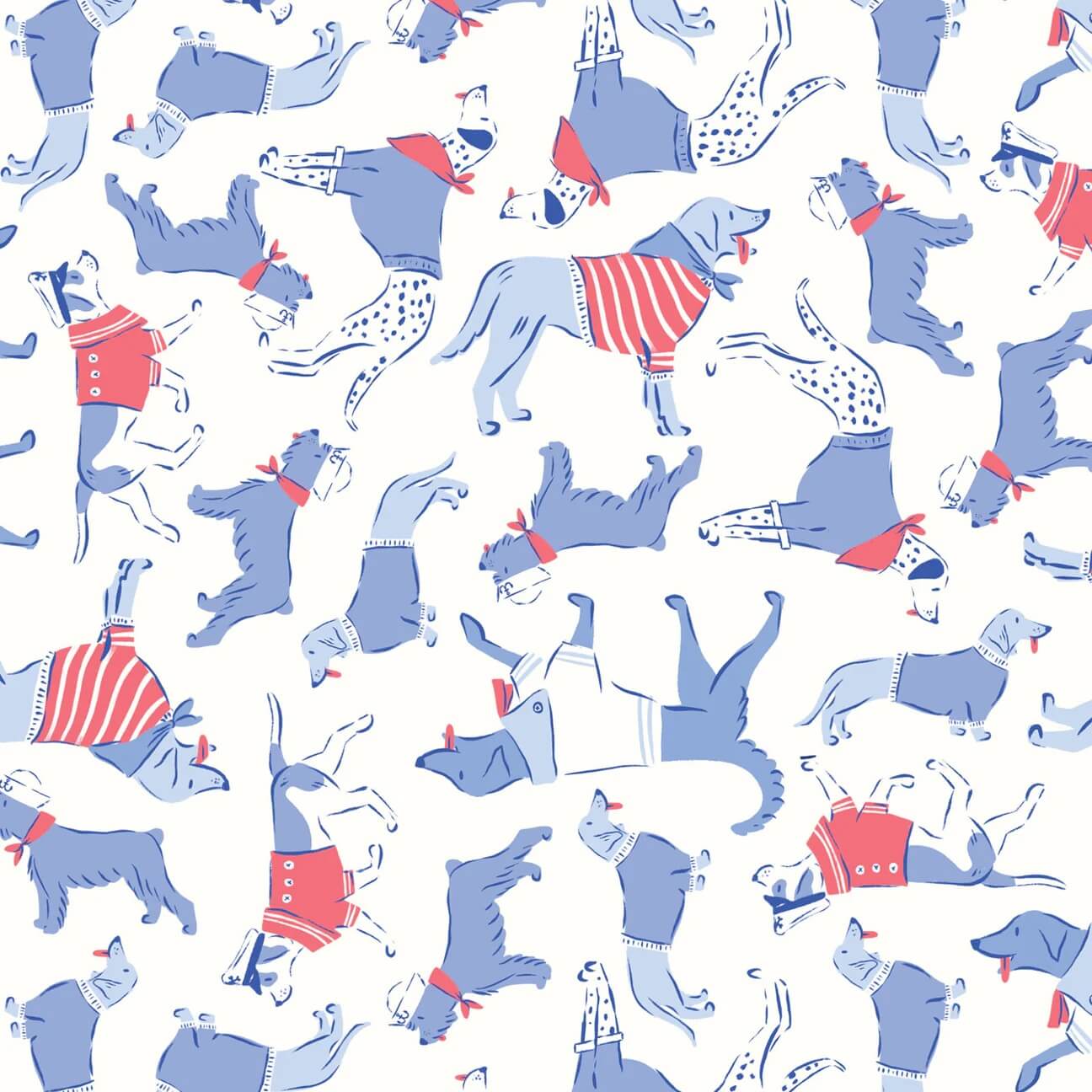 Stars, Stripes & Sun - Sun's Out, Tongues Out - White 44" / 45" Fabric Per Yard