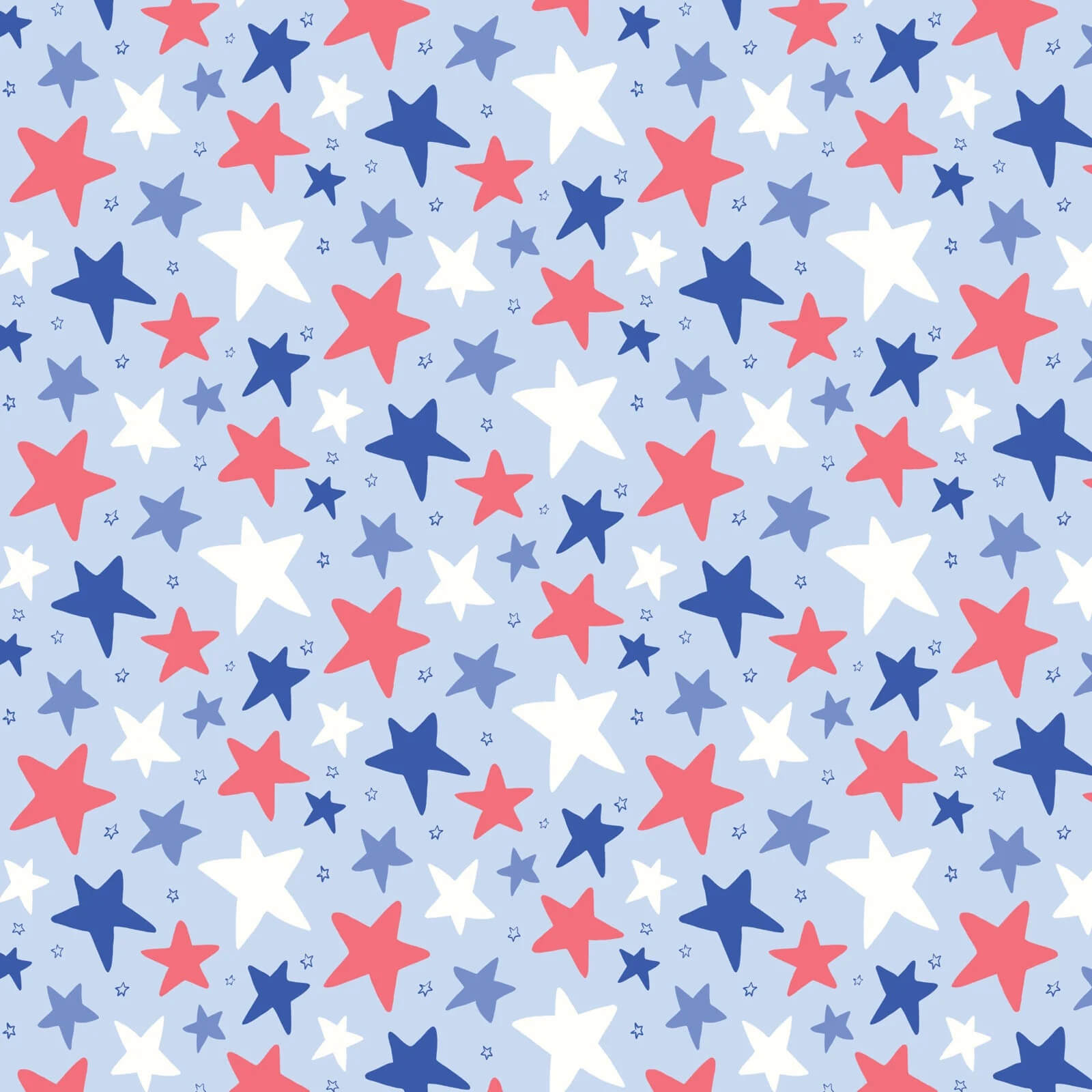 Stars, Stripes & Sun - Star Spangled - Blue 44" / 45" Fabric Per Yard