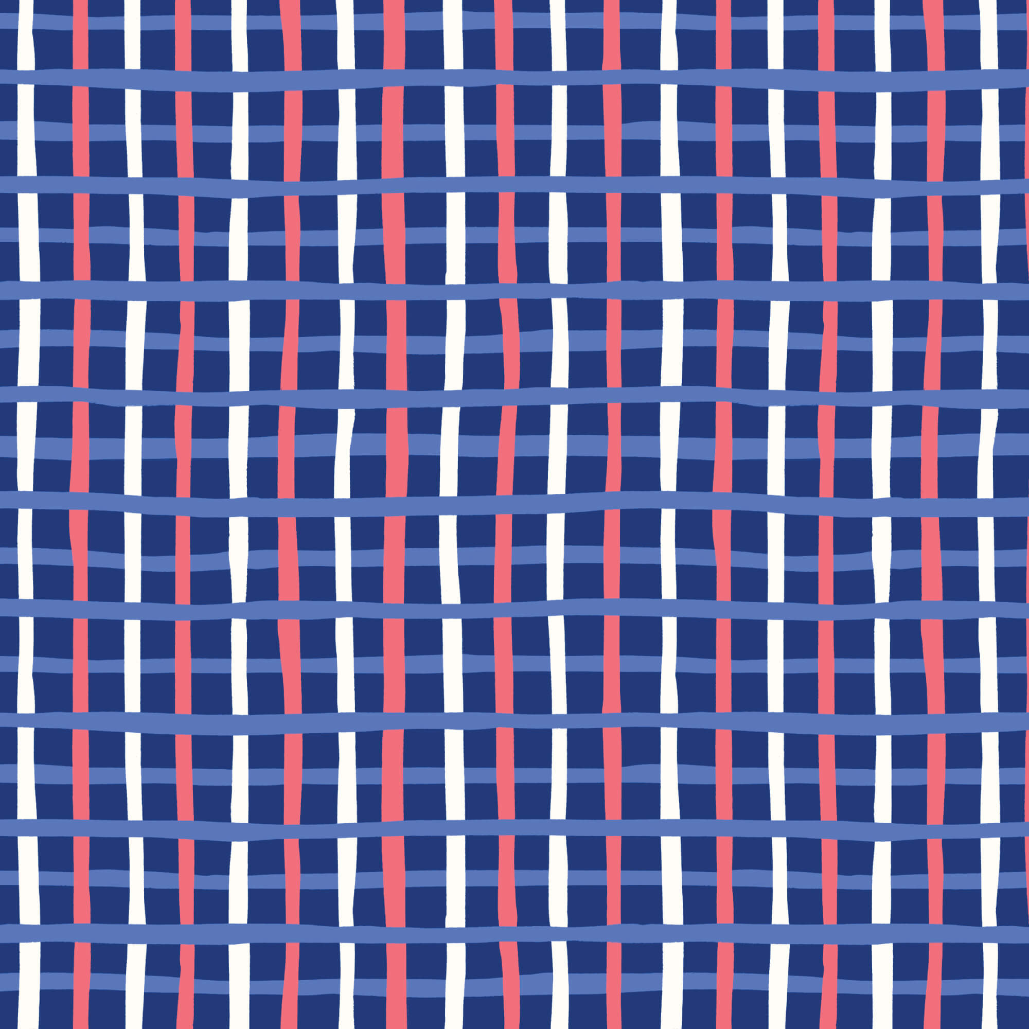 Stars, Stripes & Sun - Patriotic Plaid 44" / 45" Fabric Per Yard