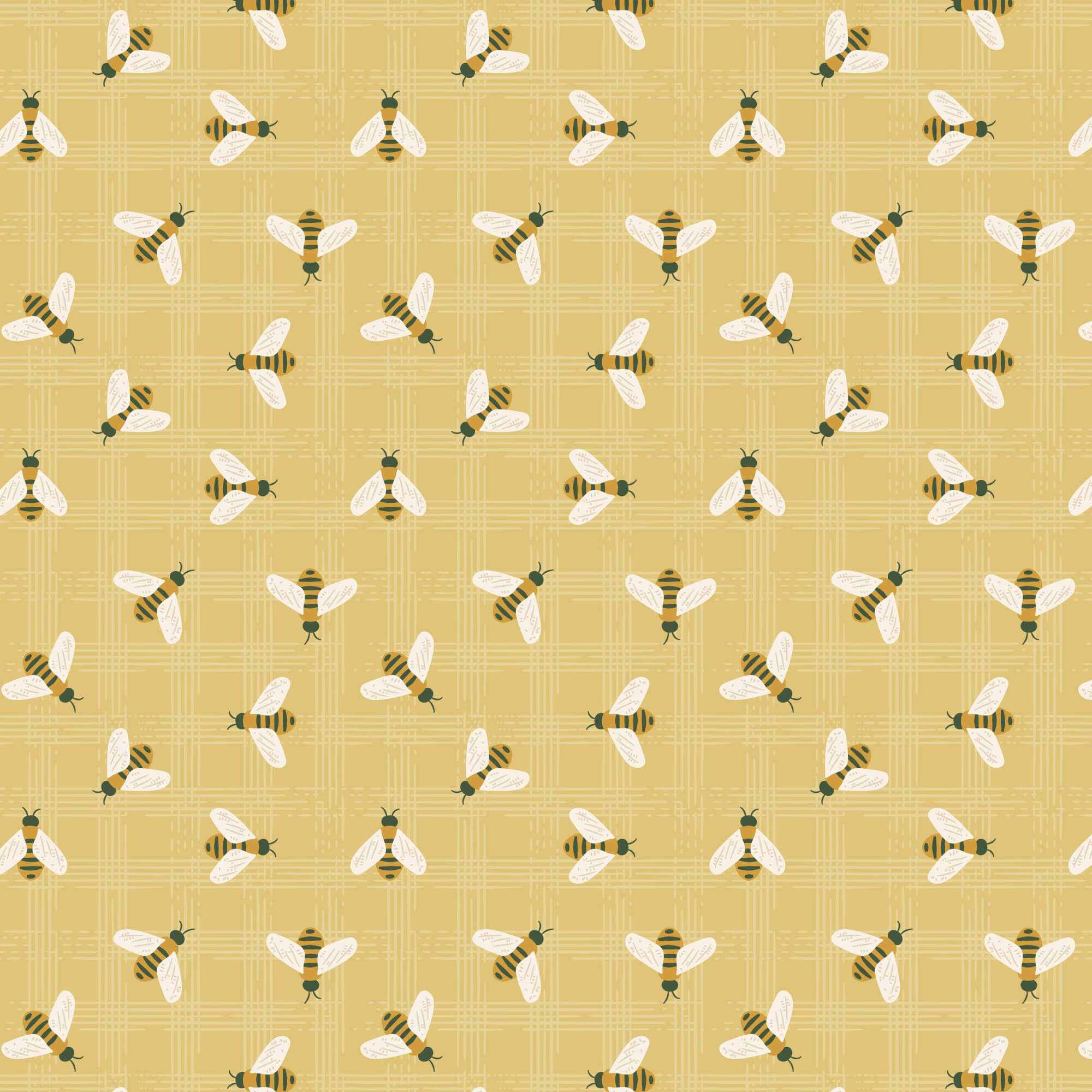 Naturally Wild - Pollinators - Gold 44" / 45" Fabric Per Yard