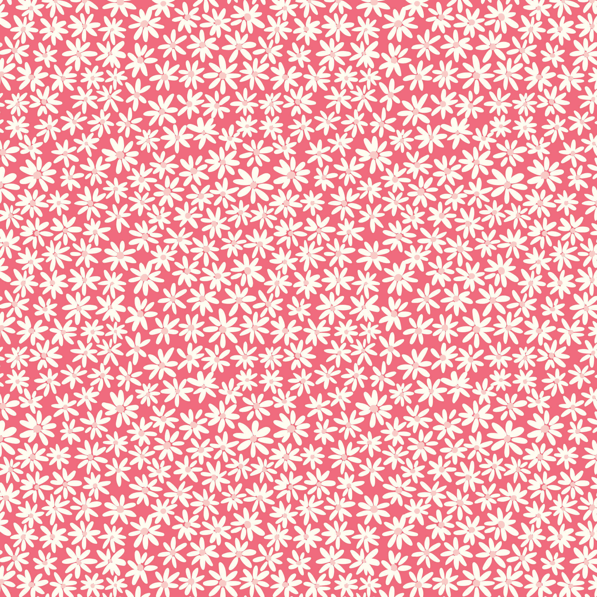 Bohemian Paradise - Tiny Daisies - Pink 44" / 45" Fabric Per Yard