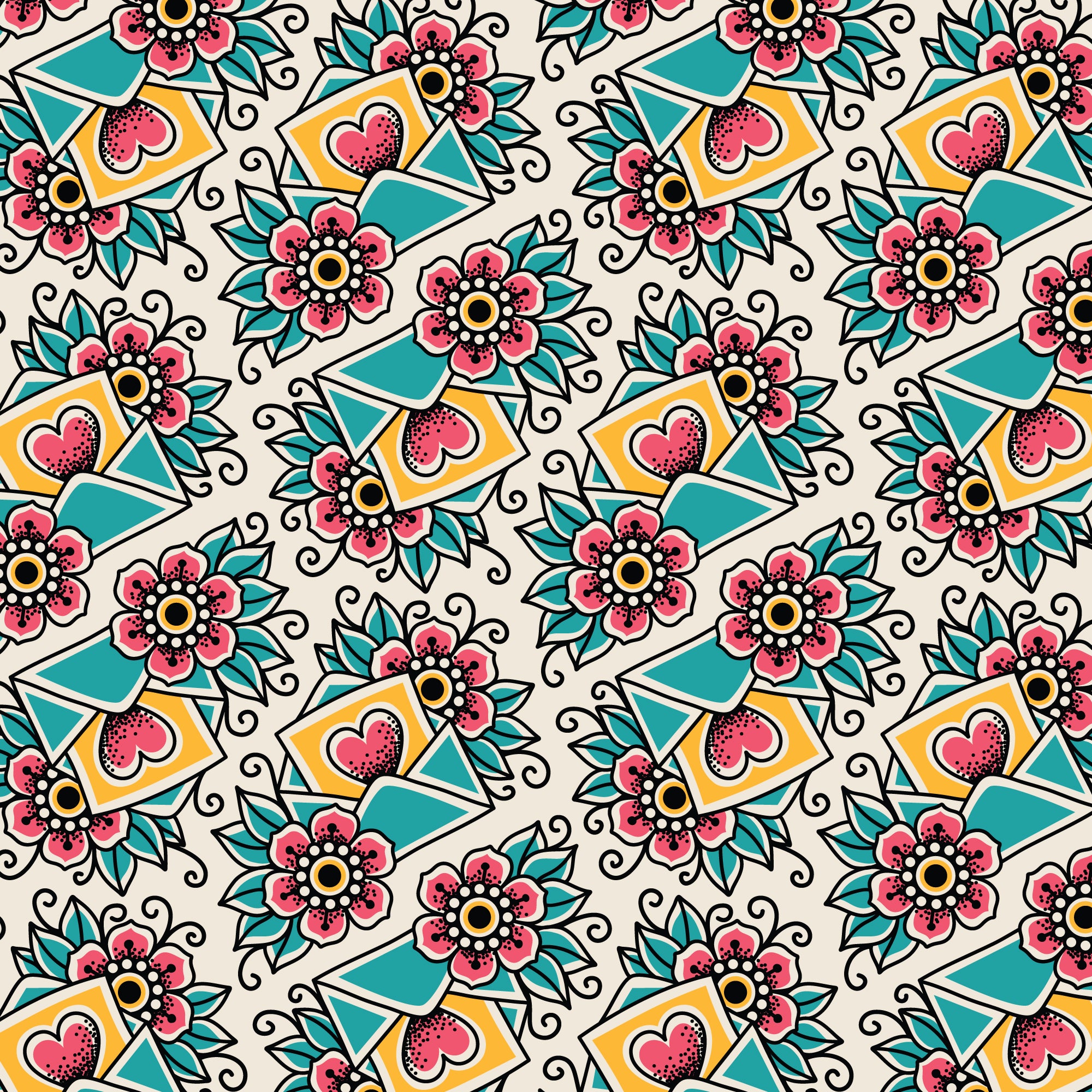 Love Blooms Love Ink 3380 Cotton 44”/45” Fabric Per Yard