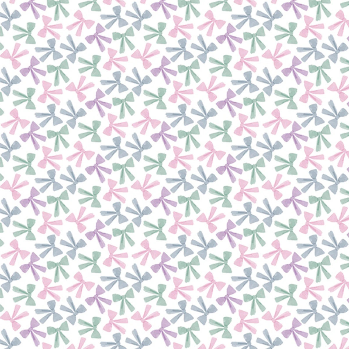 Enchanting Bow-tiful Wishes White Cotton Flannel 44"/45" Fabric Per Yard