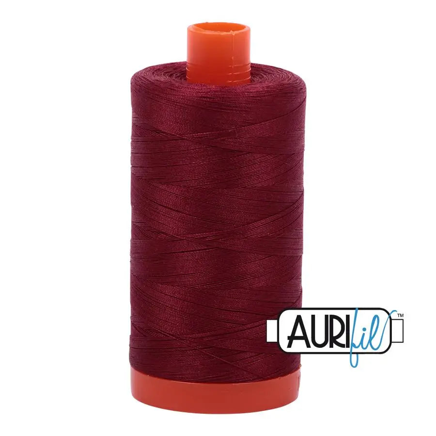 2460 Dark Carmine Red Aurifil Cotton 50wt