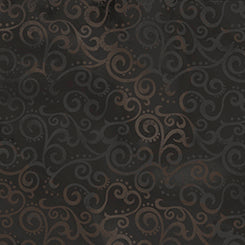 Quilting Treasures Ombre Scroll 108 inch wideback quilt backing fabric in Black