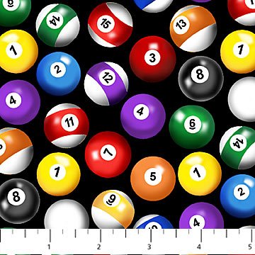 Northcott The Cave Balls novelty quilting cotton fabric